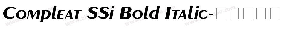Compleat SSi Bold Italic字体转换